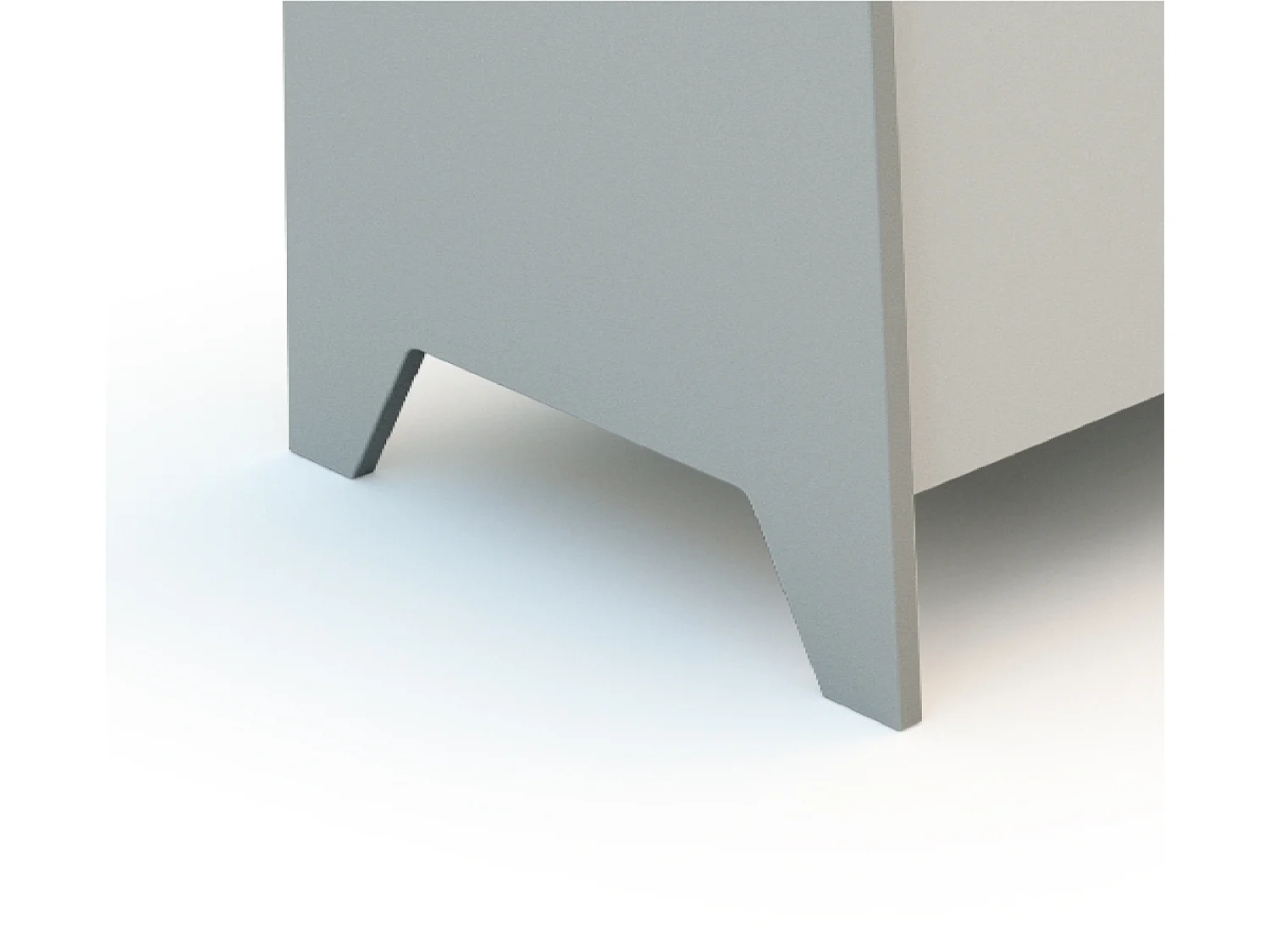 Caja de almacenaje y juguetes madera - Gris/Blanco - 65 x 46 x 46 cm