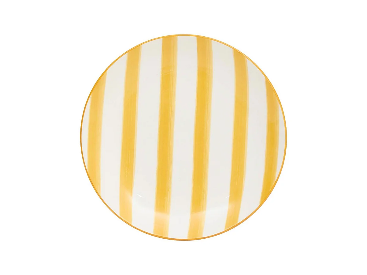 Lot de 6 Assiettes à Dessert "Charlie" 19cm Jaune