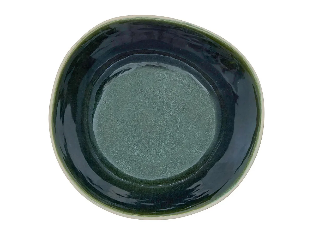 Lot de 6 Assiettes Creuses en Faïence "Wonja" 19cm Vert
