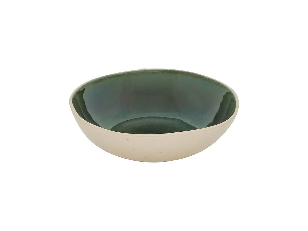 Lot de 6 Assiettes Creuses en Faïence "Wonja" 19cm Vert