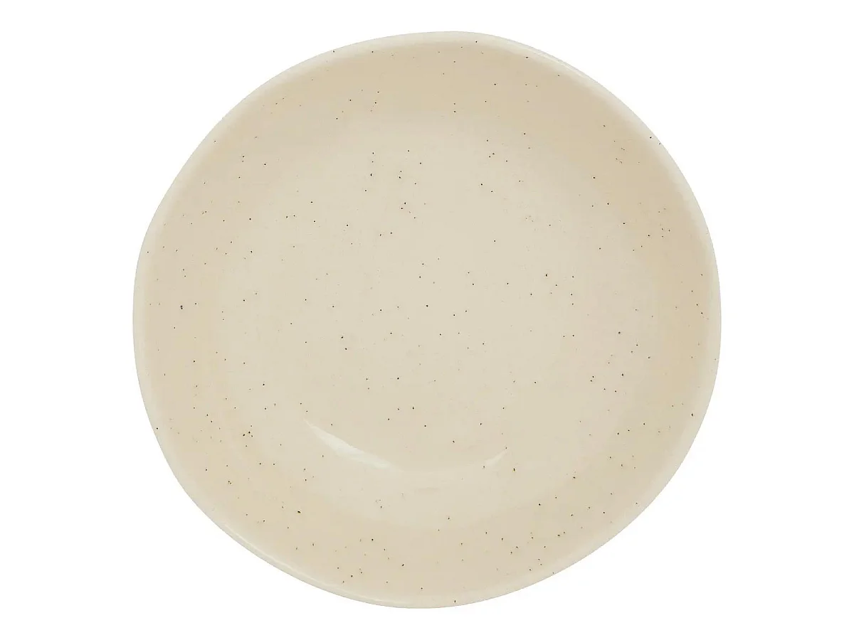 Lot de 6 Assiettes Creuses en Faïence "Wonja" 19cm Crème