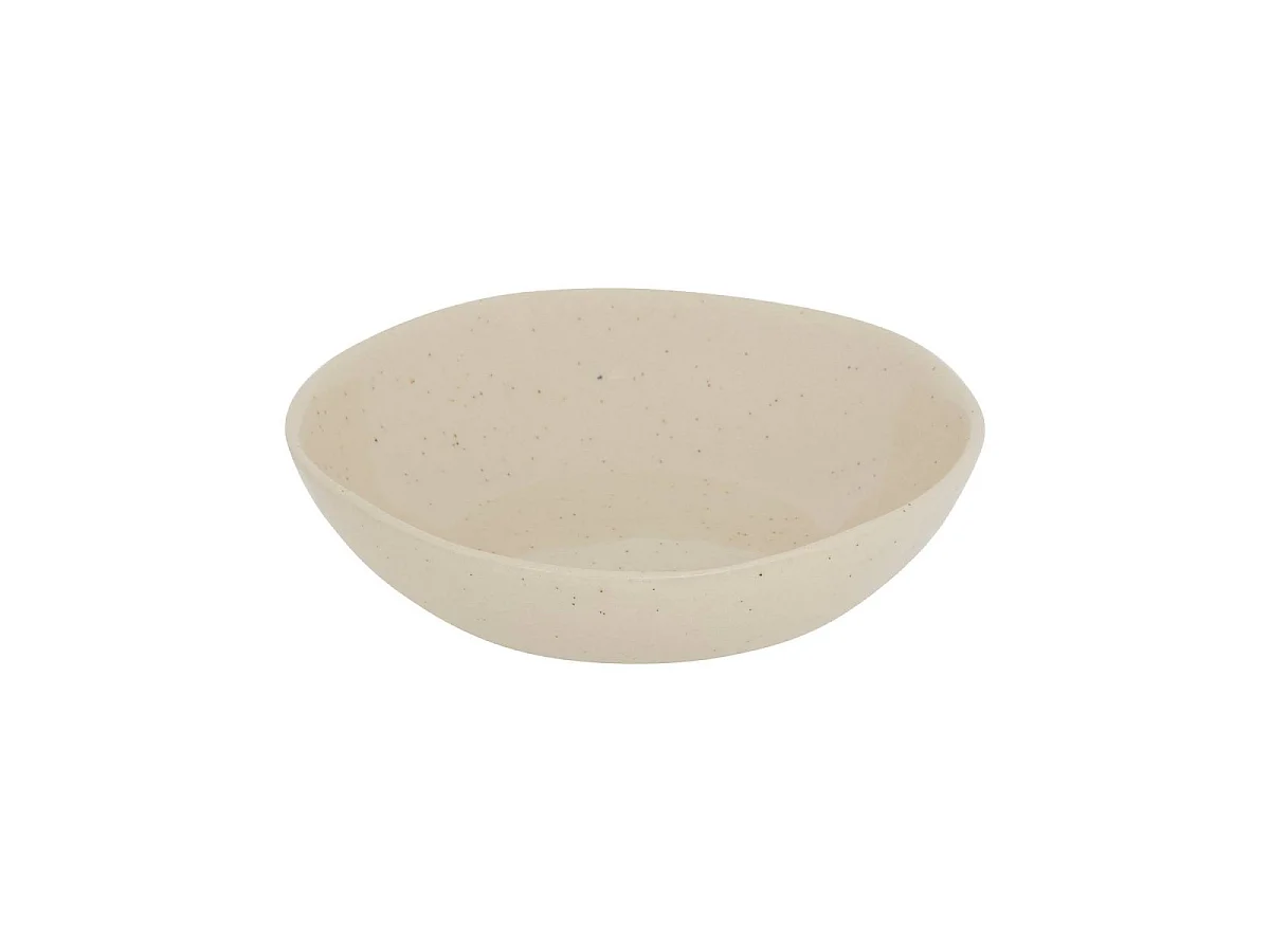 Lot de 6 Assiettes Creuses en Faïence "Wonja" 19cm Crème