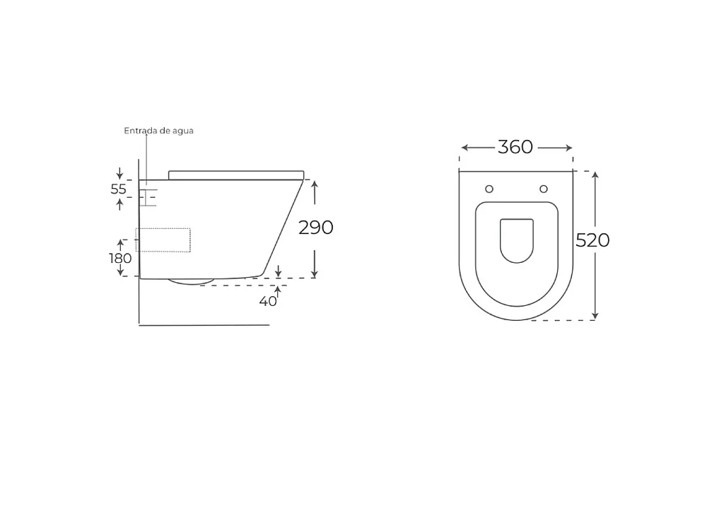 Pack Inodoro Suspendido | Negro Mate | Rimless con Cisterna Empotrada y Pulsador Negro