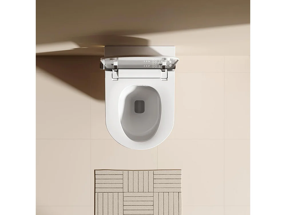 Inodoro Suspendido Inteligente Smart Compacto | Blanco Brillo | Inodoro Japonés con Bastidor