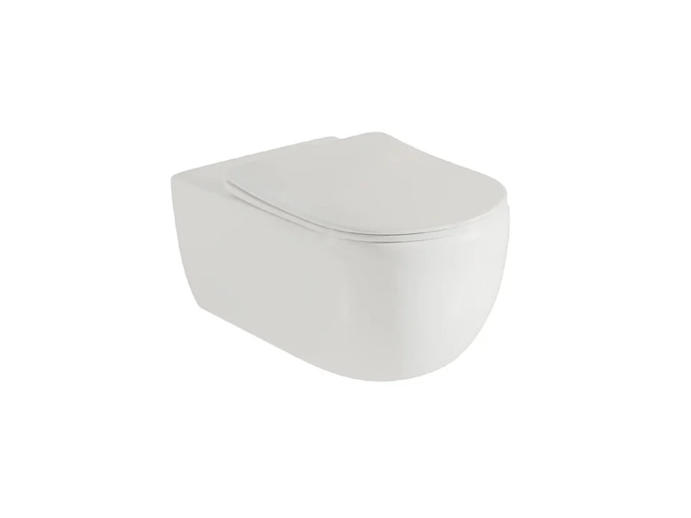 Pack Inodoro Suspendido | Blanco Mate | Rimless con Cisterna Empotrada y Pulsador Blanco