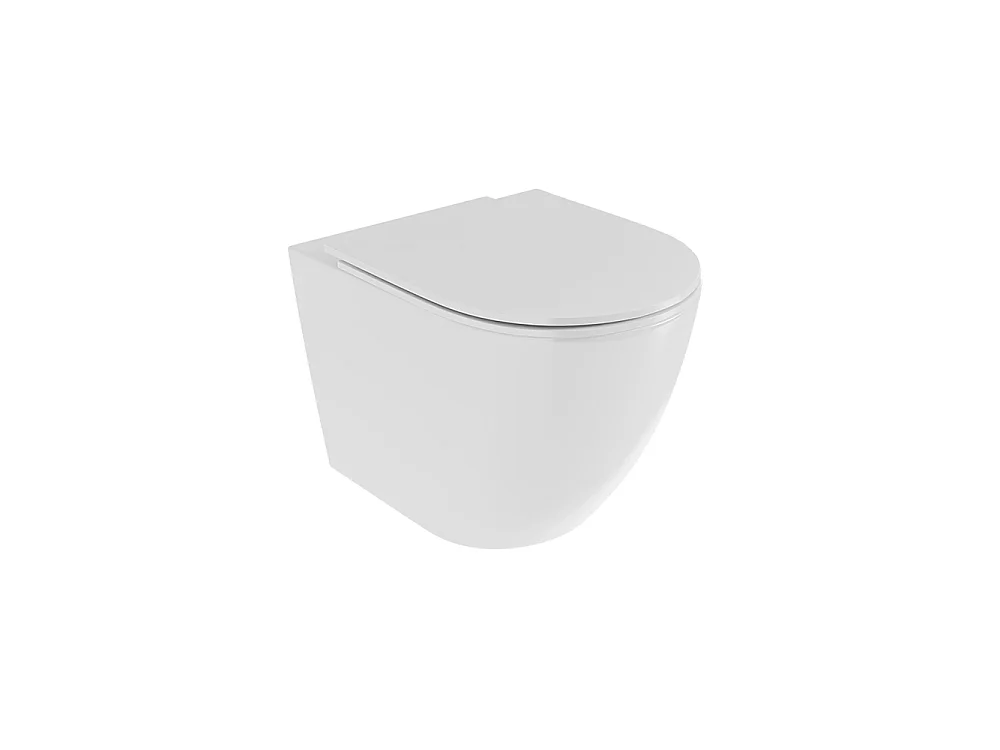 Pack Inodoro Suspendido | Blanco Mate | Rimless con Cisterna Empotrada y Pulsador Blanco