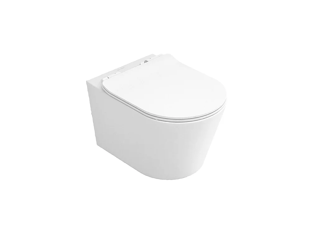 Pack Inodoro Suspendido | Blanco Mate | Rimless con Cisterna Empotrada y Pulsador Blanco