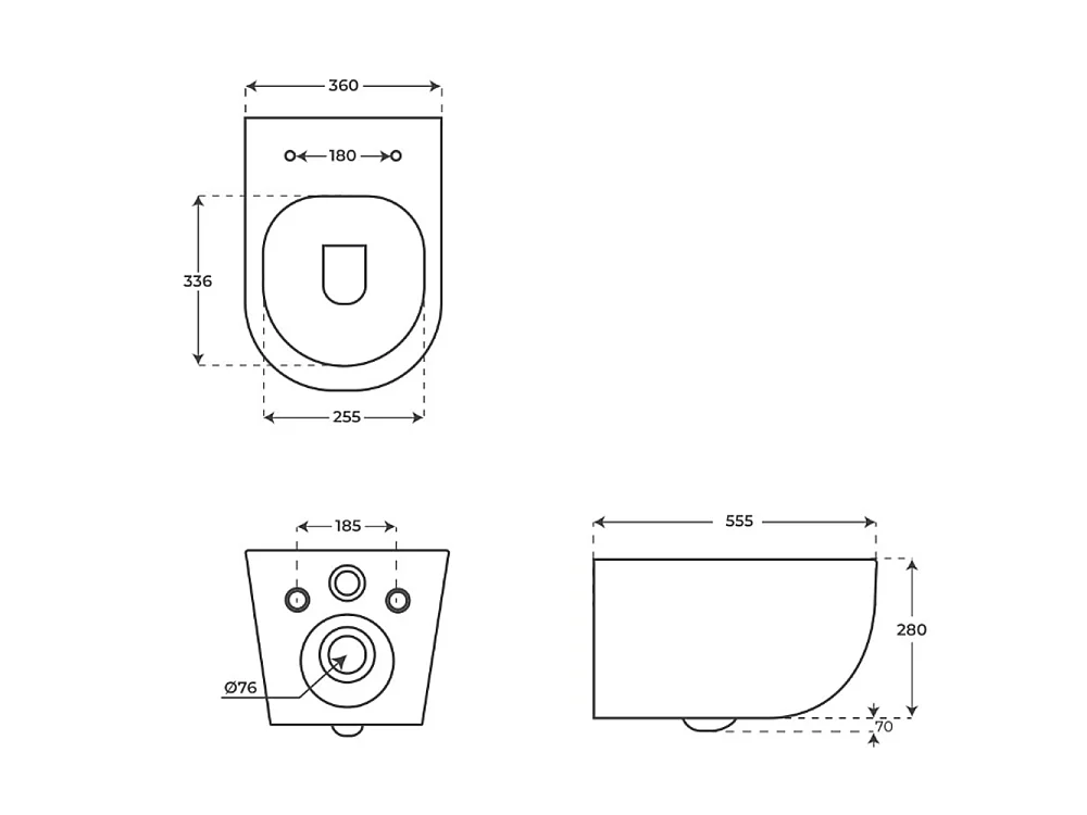 Pack Inodoro Suspendido | Blanco Brillo | Rimless con Cisterna Empotrada y Pulsador Cromo Brillo