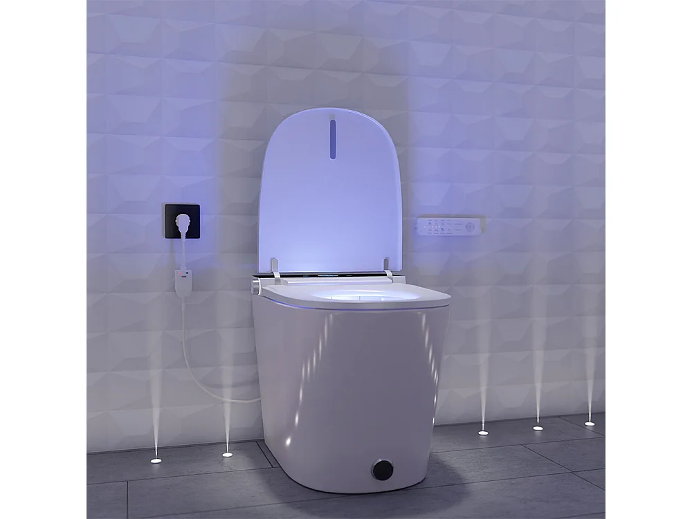 Inodoro Inteligente Smart Compacto | Panel Blanco | Inodoro Japonés Blanco Brillo
