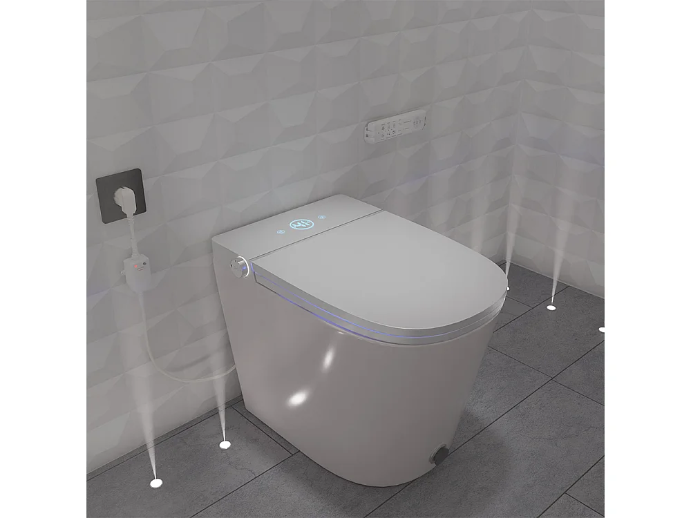 Inodoro Inteligente Smart Compacto | Panel Blanco | Inodoro Japonés Blanco Brillo