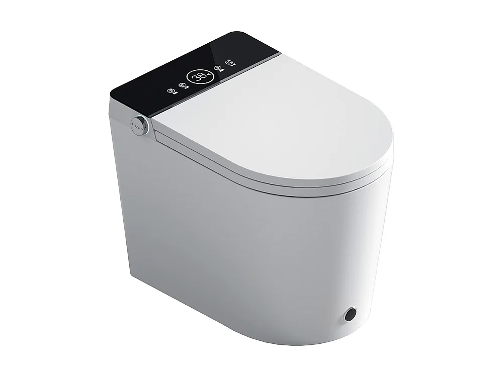 Inodoro Inteligente Smart Compacto | Panel Negro | Inodoro Japonés Blanco Brillo