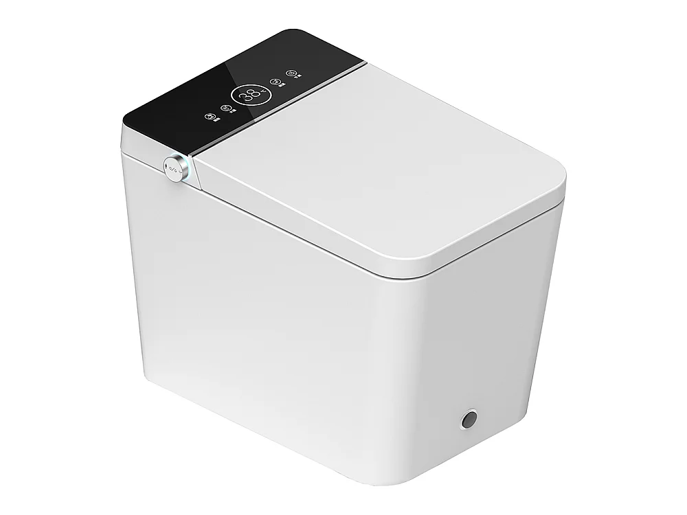 Sanita Inteligente Smart Compacta | Painel Preto | Sanita Japonesa Branco Brilhante