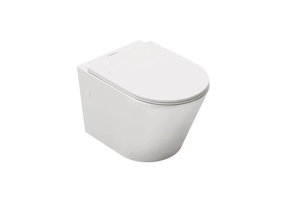 Pack Inodoro Suspendido | Blanco Brillo | Rimless con Cisterna Empotrada y Pulsador Cromo Brillo