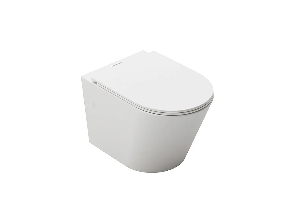 Pack Inodoro Suspendido | Blanco Mate | Rimless con Cisterna Empotrada y Pulsador Blanco
