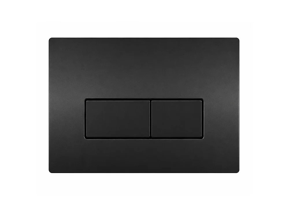 Pack WC Sospeso | Nero Opaco | Rimless con Cassetta da Incasso e Placca di Comando Nera
