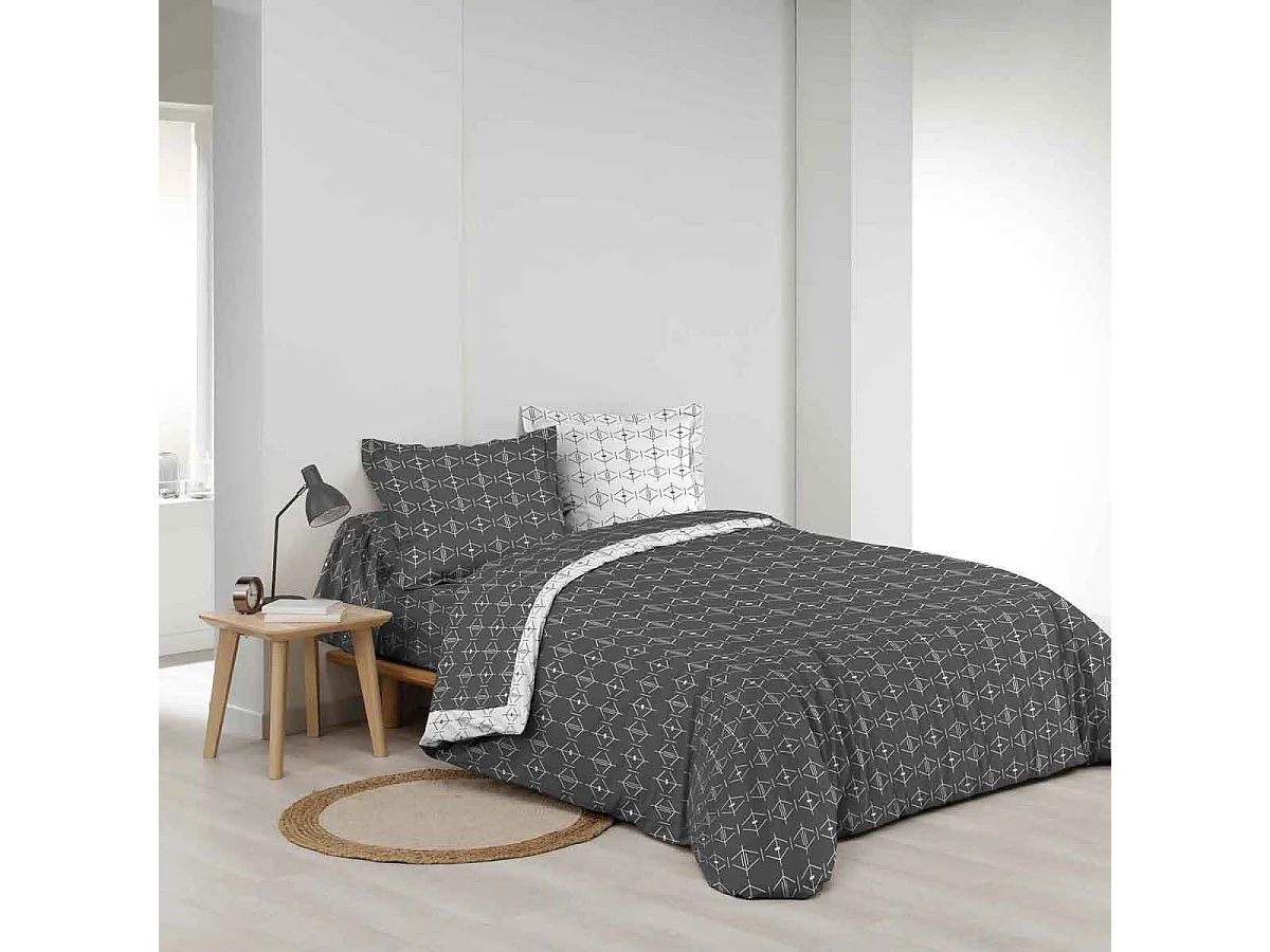Housse de Couette "Aristide" 240x220cm Anthracite