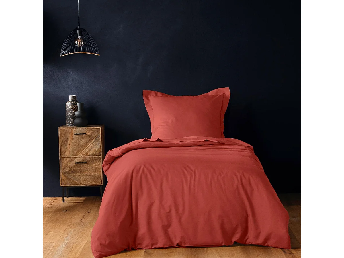 Housse de Couette "Lina" 140x200cm Terracotta