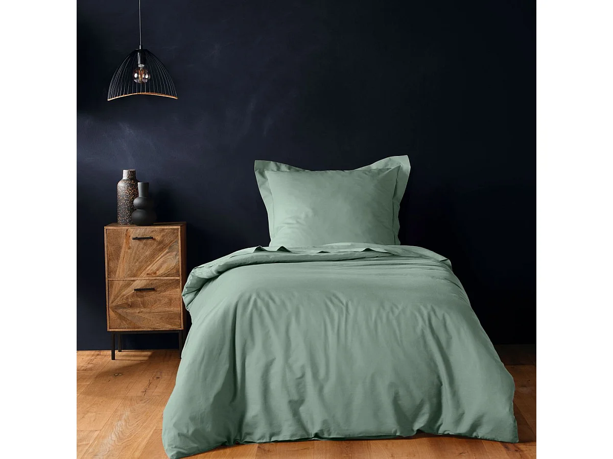 Housse de Couette "Lina" 140x200cm Vert Sauge