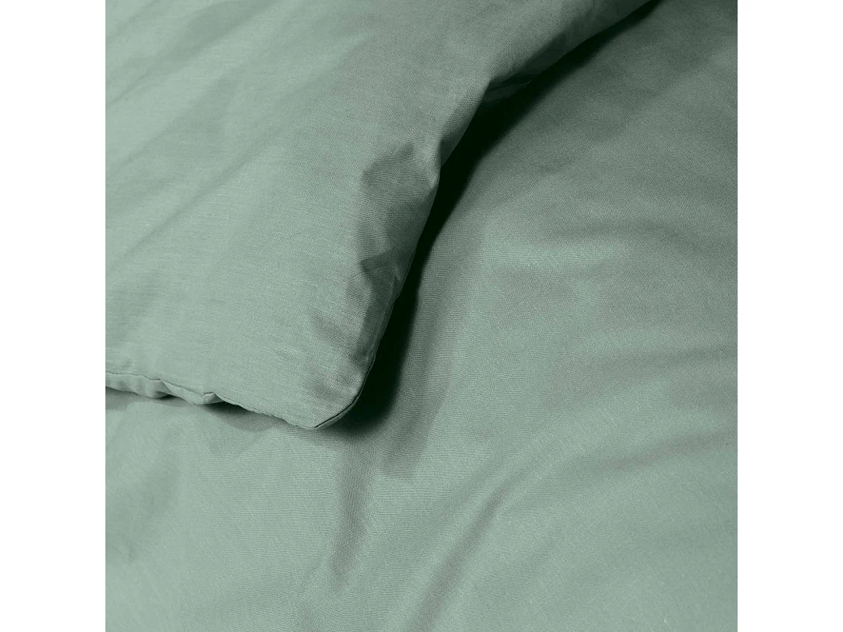 Housse de Couette "Lina" 140x200cm Vert Sauge