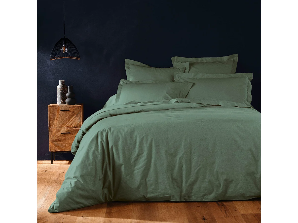 Housse de Couette "Lina" 240x220cm Vert Cèdre