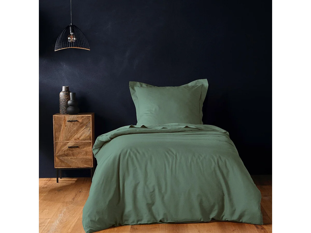 Housse de Couette "Lina" 140x200cm Vert Cèdre