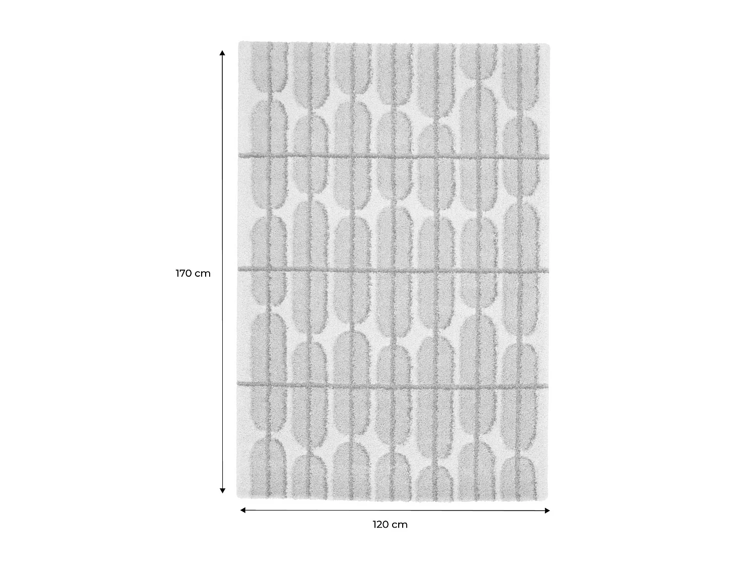 Tapis intérieur motif graphique beige. crème et rose 120x170cm - Ocea