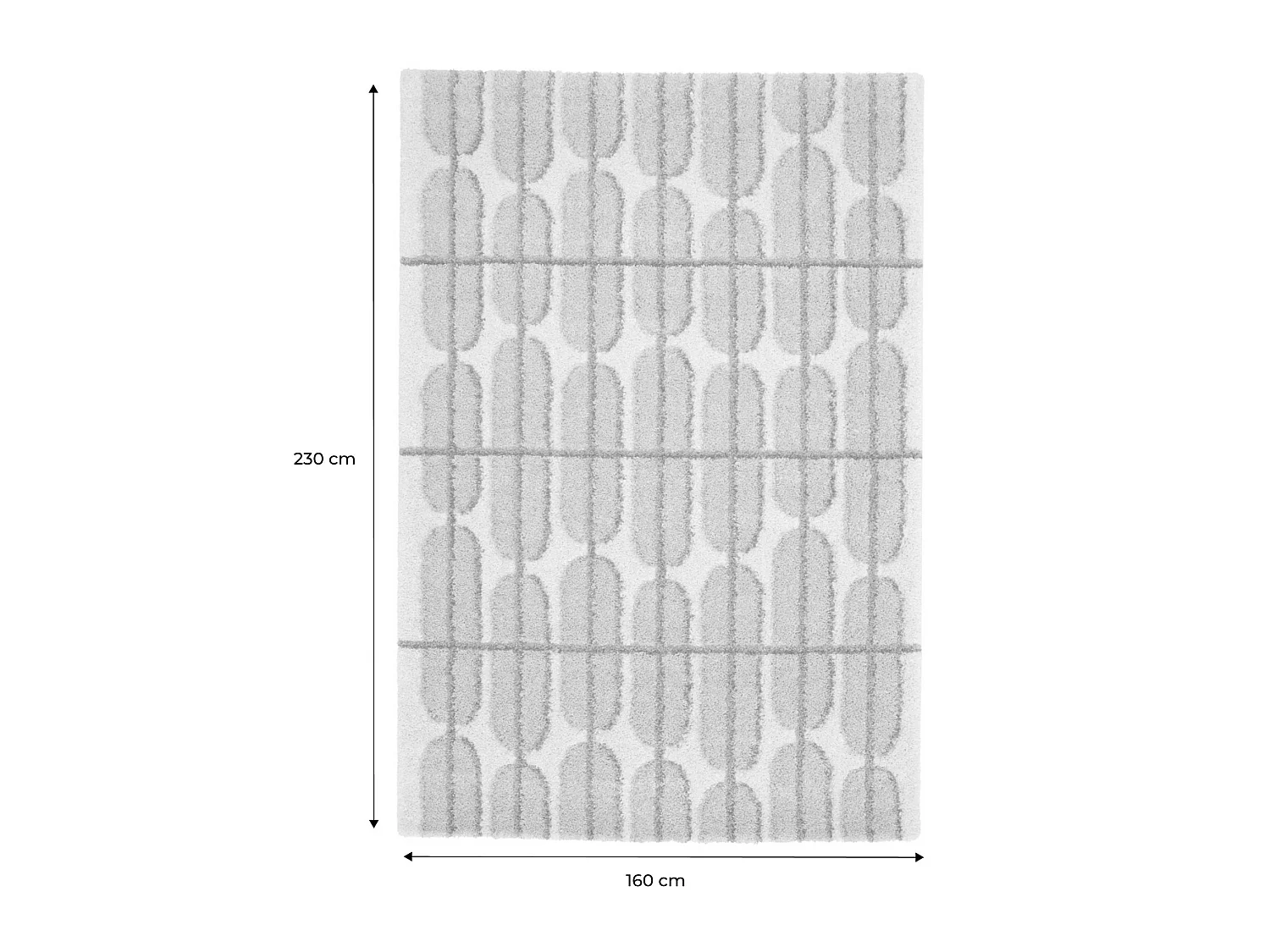 Tapis intérieur motif graphique beige. crème et rose 160x230cm - Ocea