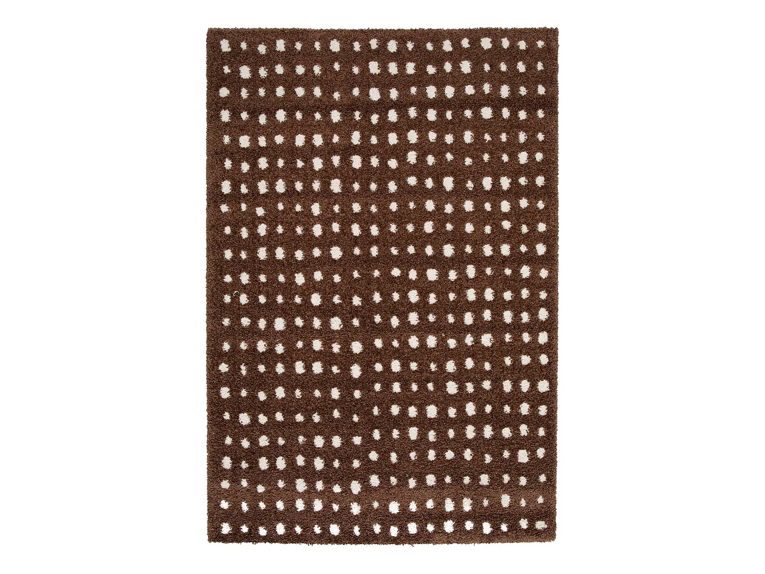 Tapis intérieur à pois marron et crème 160x230cm - Eno