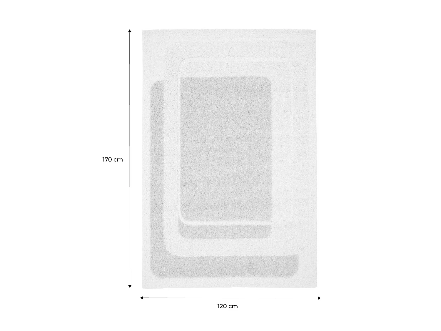 Tapis intérieur motif graphique beige et crème 120x170cm - Akai