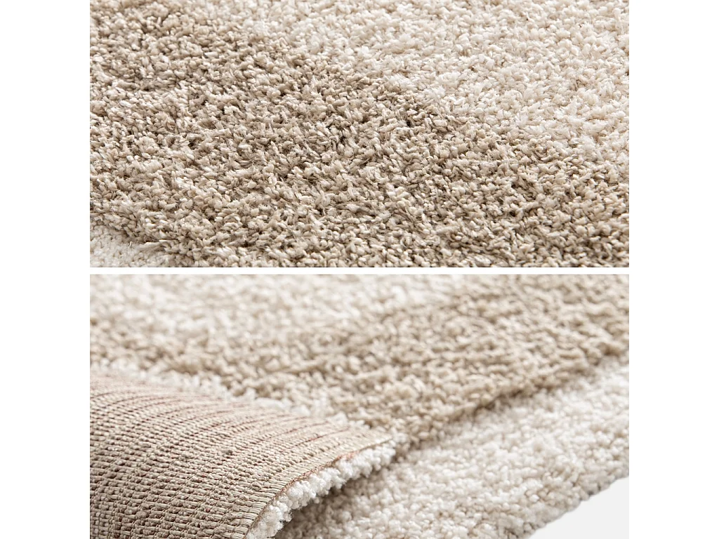 Tapis intérieur motif graphique beige et crème 200x290cm - Akai