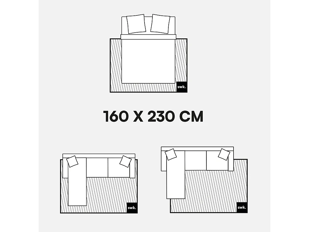 Tapis intérieur motif rectangle rose et crème 160x230cm - Lia