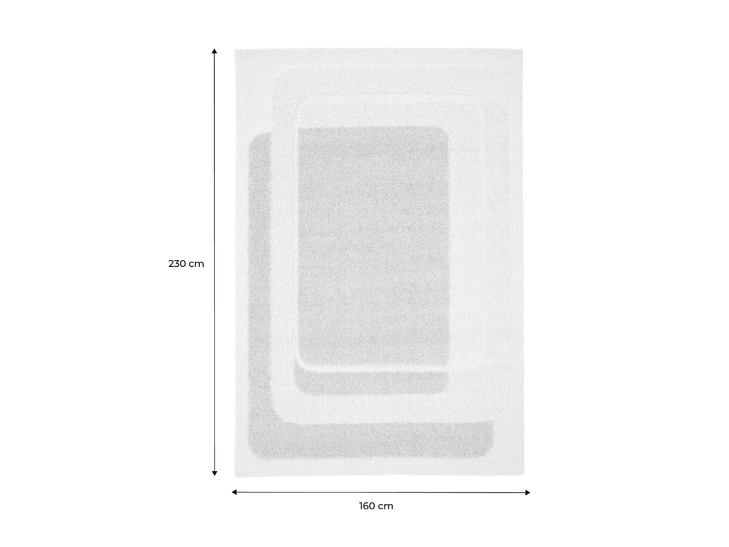 Tapis intérieur motif graphique beige et crème 160x230cm - Akai