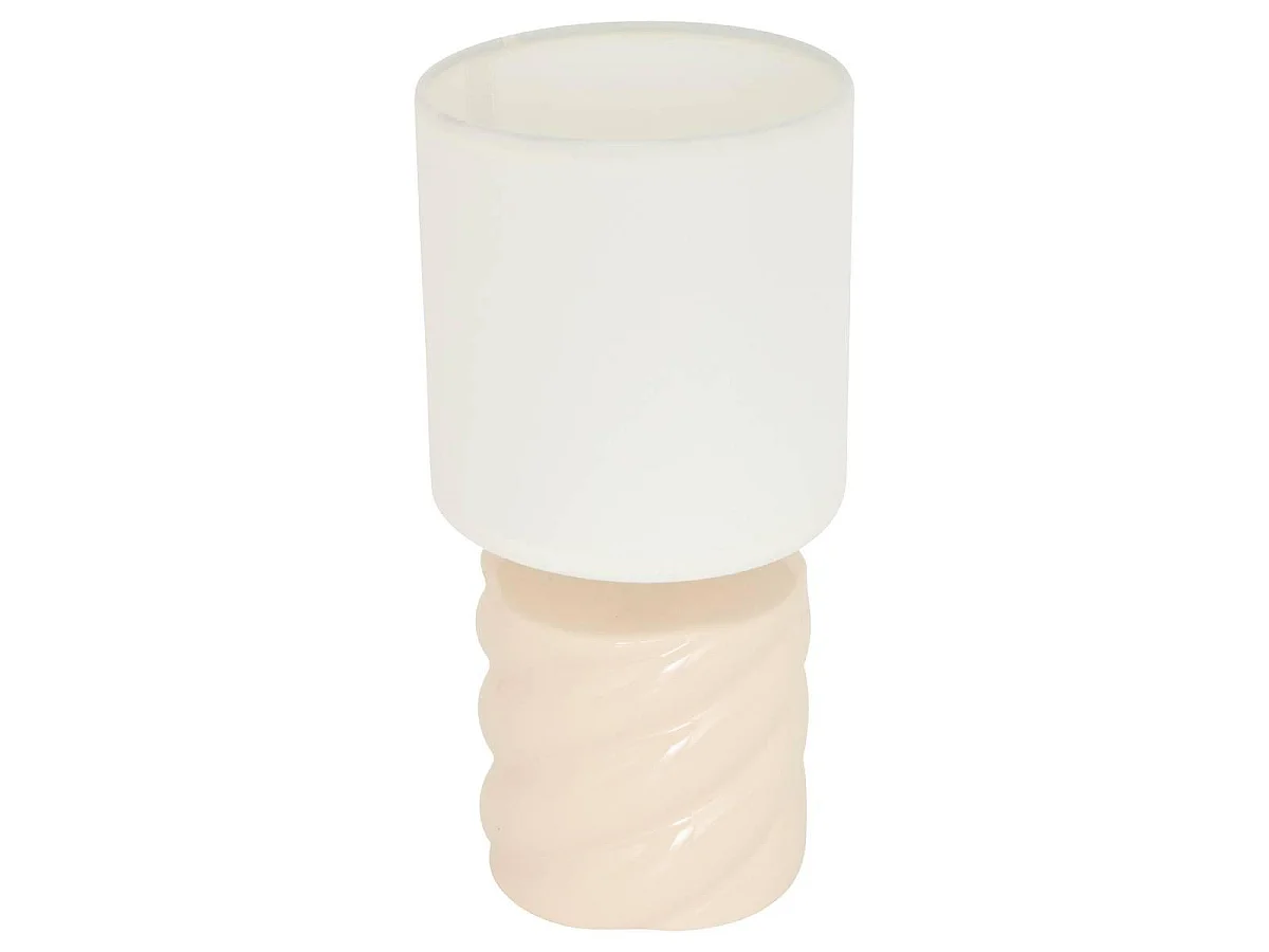 Lampe à Poser en Grès "Noly" 27cm Ivoire