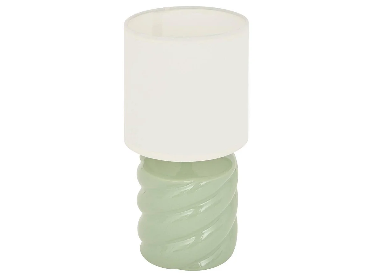 Lampe à Poser en Grès "Noly" 27cm Vert Céladon