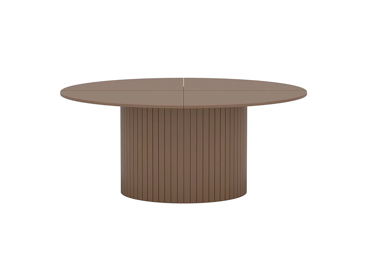 Table à Manger Ronde "Härön" 180cm Marron
