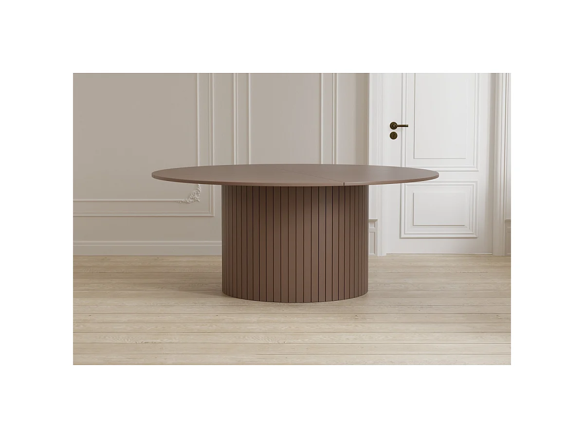Table à Manger Ronde "Härön" 180cm Marron