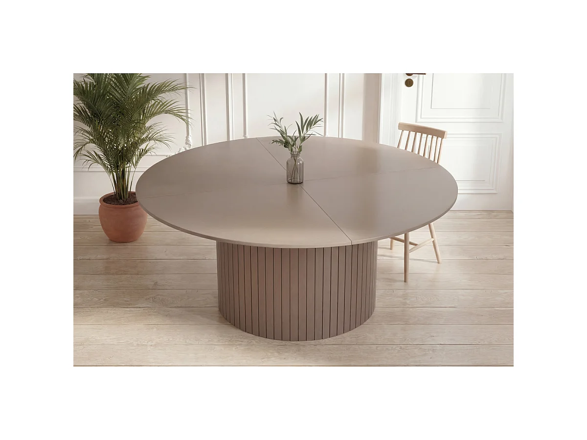 Table à Manger Ronde "Härön" 180cm Marron