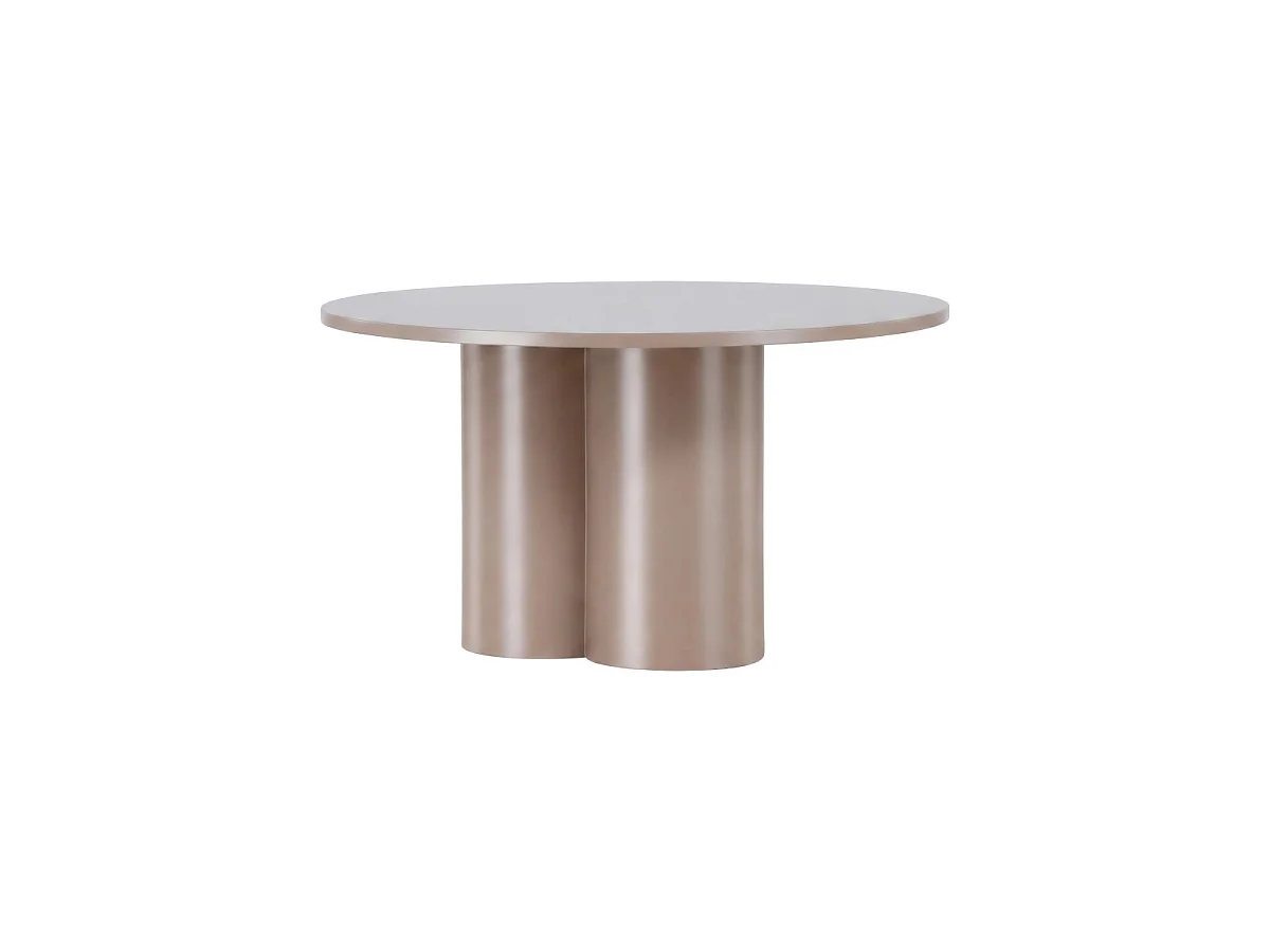 Table Basse Ronde "Olivia" 80cm Marron