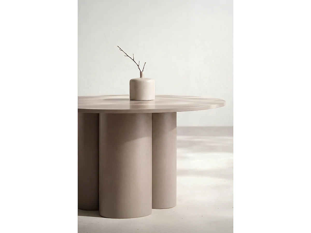 Table Basse Ronde "Olivia" 80cm Marron