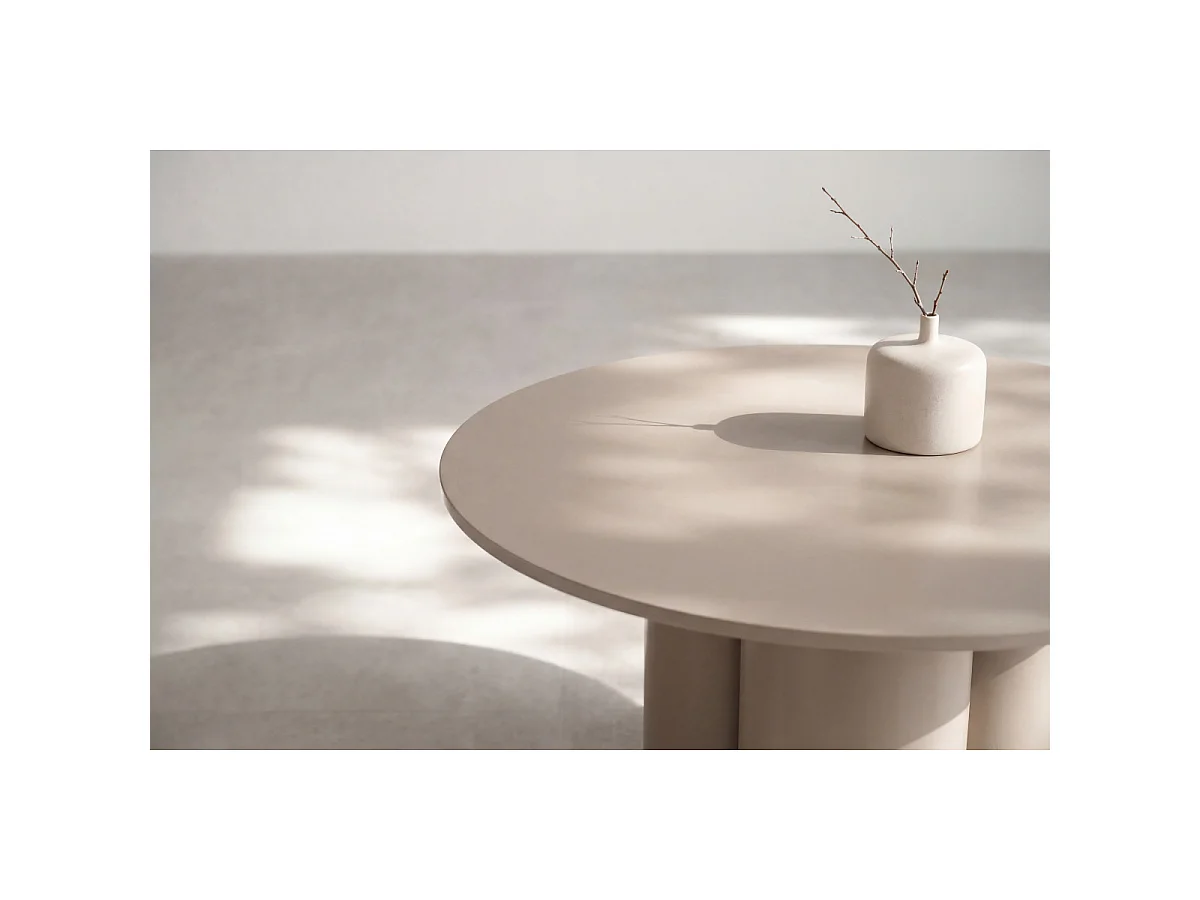 Table Basse Ronde "Olivia" 80cm Marron