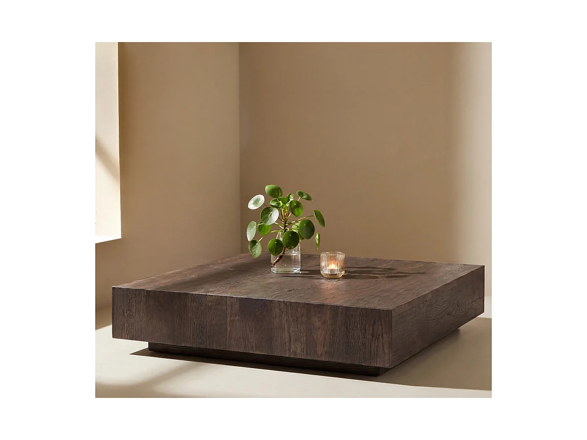 Table Basse Basse "York" 80cm Marron