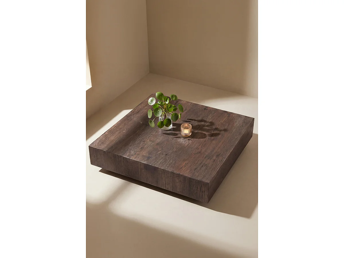 Table Basse Basse "York" 80cm Marron