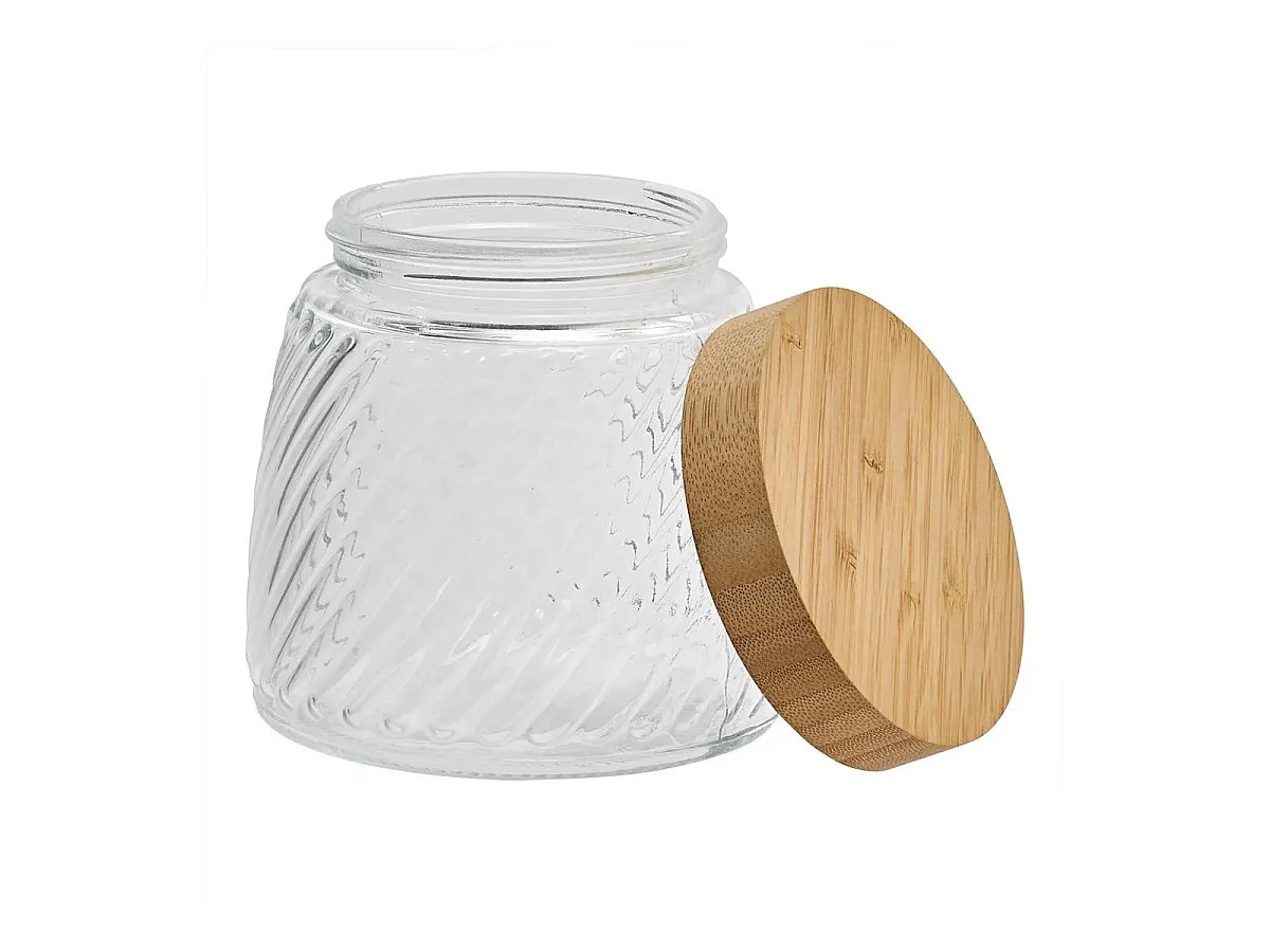 Bocal en Verre Strié "Striva" 0,9L Transparent