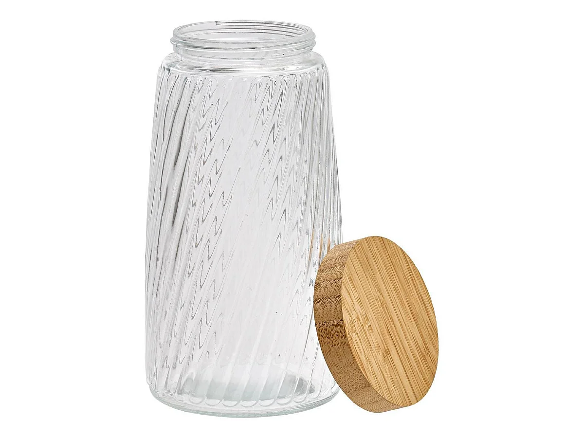 Bocal en Verre Strié "Striva" 2,1L Transparent