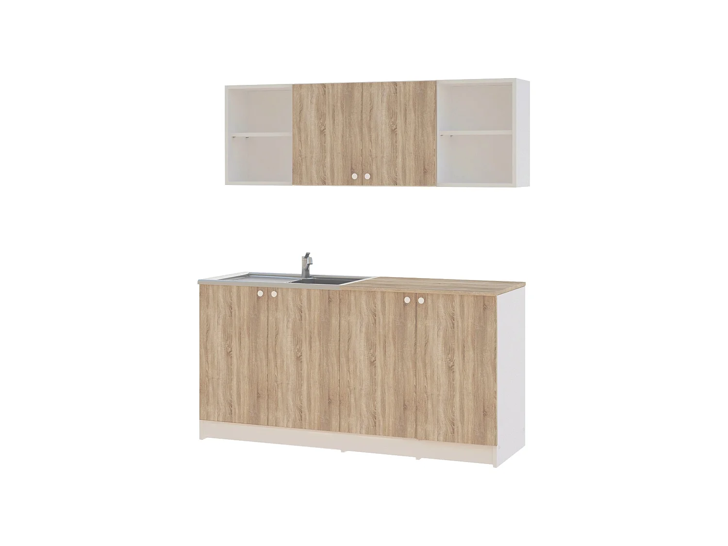 Conjunto Cozinha Sena haaus, Carvalho Sonoma/Branco, L 160 cm