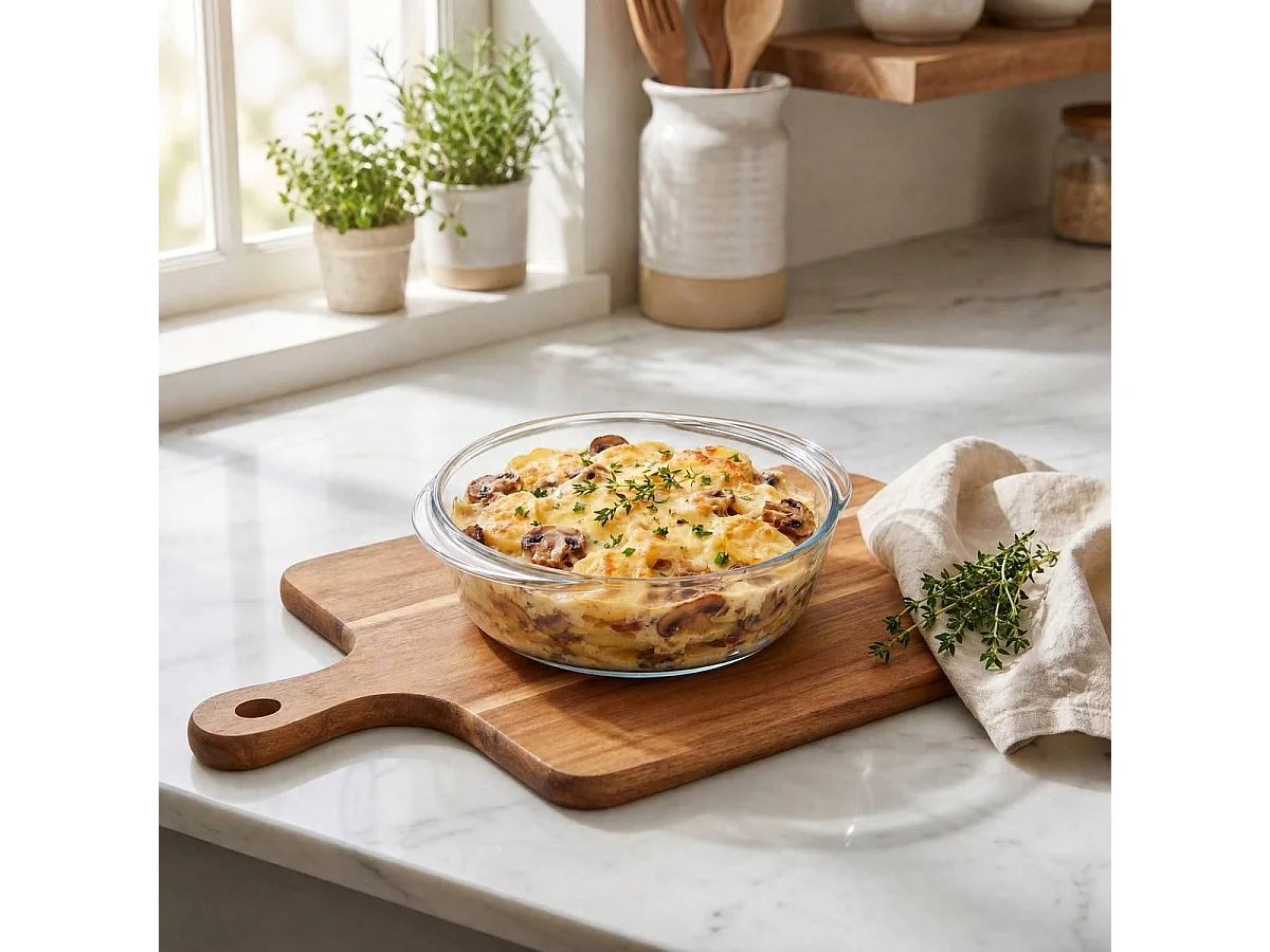 Plat de Cuisson en Verre "Crystal" 20cm Transparent