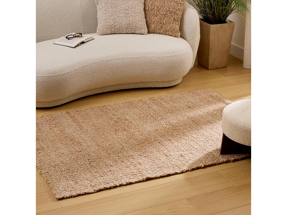 Tapis Effet Laine "Volna" 118x170cm Camel
