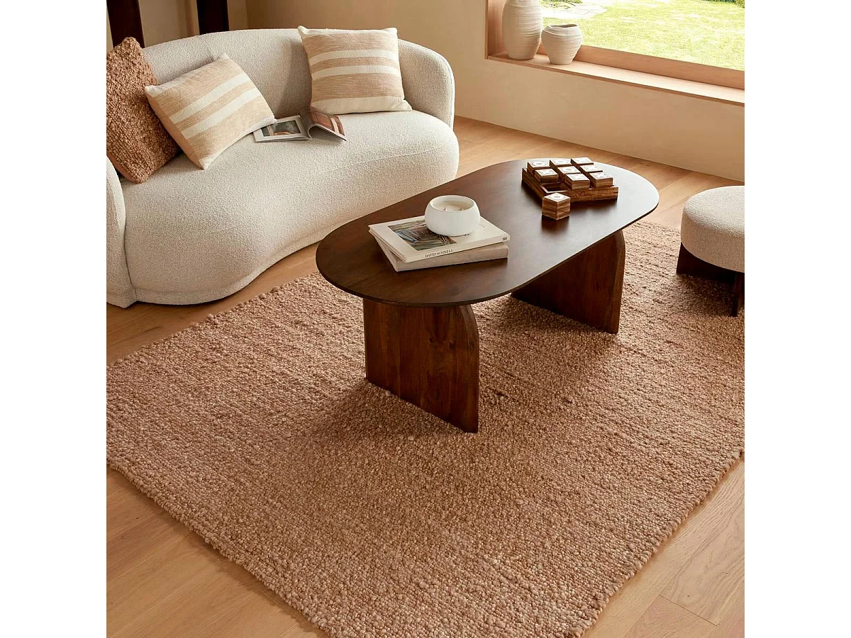 Tapis Effet Laine "Volna" 160x230cm Camel