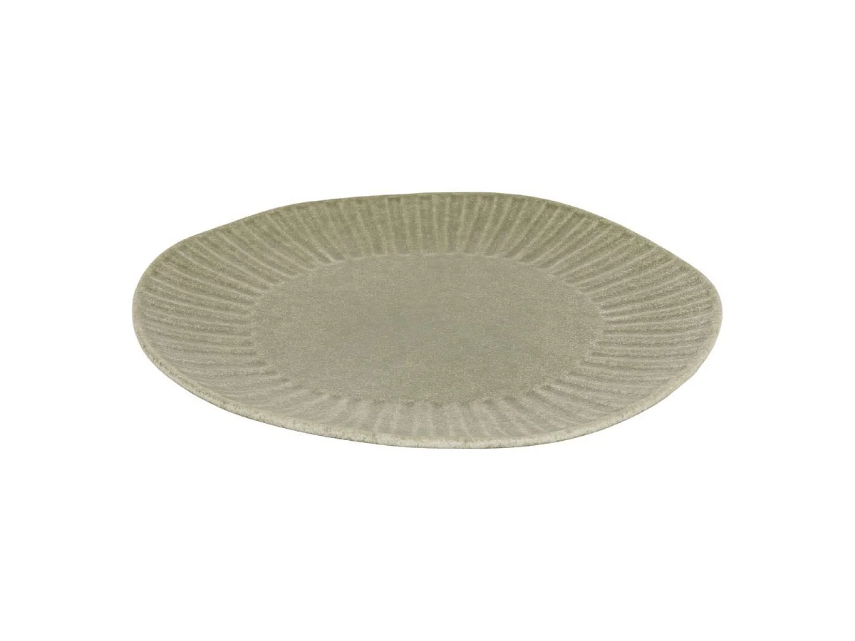 Assiette de Présentation en Faïence "Nyero" 32cm Vert