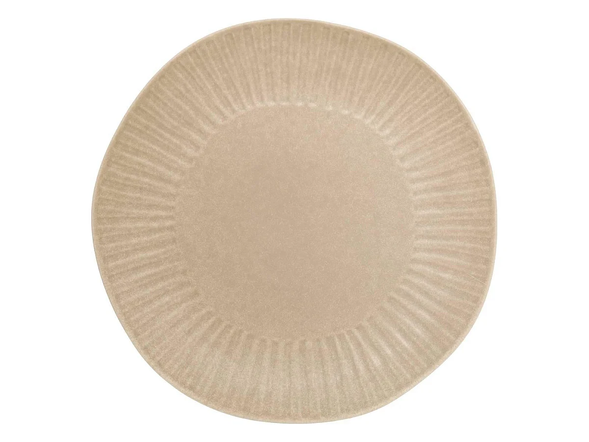Assiette de Présentation en Faïence "Nyero" 32cm Beige